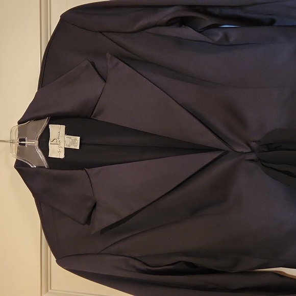 JS Signature tuxedo style black satin jacket Size 4 - Picture 8 of 10